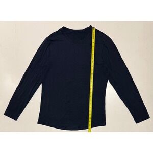 Lululemon Mens Long Sleeve Crewneck T-Shirt Navy Blue Activewear Top Size Medium